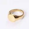 Band Rings Womens circular logo ring stainless steel minimum size elegant jewelry waterproof Q240429