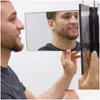 Kompaktowe lustra 3 Way Mirror do Self Hair Cuting 360 Trifold Cut Men Kobiety Makeup Vanity Black 231122 Drop dostarczenie Zdrowie Piękno Dhers