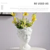 Vaser Flowerpot harts Vase saftiga krukor för växter Statue Planter Dekorativt hem Mänskligt huvud figur Nordic