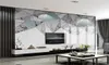 3D Mural Covering Tapeta Modern abstrakcyjny geometryczny jazz biały marmurowy salon sypialnia wystrój domu malowanie tapety 5426741