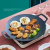 Gianxi Grill Pan Coreano Round Herbone Barbecue Plate da viaggio da viaggio per esterni Accessori fritti 240429