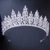 Tiaras Eleganti principessa Eleganti ragazze White Crystal Tiara per donne Regalo per matrimoni Bridal Bride Crown Accessori per abiti per capelli Nuovi Accessori per abiti per capelli