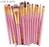 15Pcs Cosmetic Makeup Brushes Set Powder Foundation Eyeshadow Eyeliner Lip Brush Tool Brand Make Up Brushes beauty tools pincel ma1405937