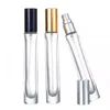 Storage Bottles Glass Atomizer Perfume Bottle Empty Refillable Gold Silver Black Lid Screw Pump Round Square Mini Sample Spary 10ml