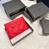 Porte-cartes d'identité de crédit de créateur portefeuille en cuir en peau de mouton Sacs d'argent à carte à carte à carte pour hommes Fashion Mini Cards Sac Coin Purse avec boîte 240415