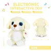 11 pouces Soft Music en peluche Doll Toy Animal Big Blowing Diamond Eye Throw Oreiller Coton Rempli Cade d'anniversaire 240428