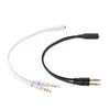 New Splitter Headphones Jack 3.5 Mm Stereo Audio 2 Male To 1 Female Cable Adapter Microphone Plug for Earphone Portable