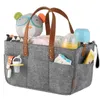 Sac à couches F0BK Baby Felt Storage Nursery Organizer Basker Sac à couches pour nourrissons avec poignée Caddy Changement de couches