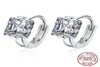 Silver 925 örhängen Solitaire 7mm CZ Zirconia Diamond Charm Stud Earring For Women Girl Sent Present Box EH5899007321