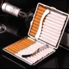 Étui à cigarette en cuir de style classique Clip en acier 20pcs Étui à cigarettes personnalisées