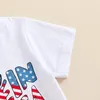 Clothing Sets Born Baby Boy 4th Of July Outfit Short Sleeve America Cow T-shirt Tops Jogger Shorts Western Clothes 0-3T