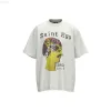 Men's T-shirts High Saint Michael Wash Old Short Sleeve Fashion Vintage Print Couple T-shirt Men