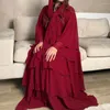 Etnik Giyim Beyaz Açık Abaya Kadınlar İçin Dubai Dubai Lüks Şifon Hijab Elbise Müslüman Abayas Türkiye İslam Kaftan Kimono Femme Musulmane