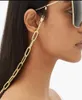 Łańcuchy złoty kolor okularów przeciwsłonecznych łańcuch maski dla kobiet szklanki metalowe link antylost smycz pasek uchwyt naszyjnik biżuteria 7494002