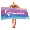 Nom de personnalisation personnalisée serviette de plage Microfibre sable gratuit serviette de voyage sport de baignoire de baignoire