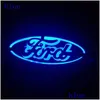 Autocollants de voiture 5d Logo LED LOGO 14.5CMX5.6cm pour Ford Focus Mondeo Kuga Badge Laser Laser 3D EMBLEME AUTOPHER