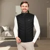 Herrtankstoppar 15 Area uppvärmning Vest Men/Women Casual V-Neck USB Uppvärmd smart kontroll Temperaturjacka Cotton Coat Winter Hunting