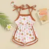 Ensembles de vêtements Liscywind Little Girls Summer Casual Jumps Suit sans manches Floral Print Cami PlaySuit Beachwear pendant 1 à 5 ans