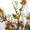 Dekorative Blumen Simulation 5 Granatapfelfrüchte Home Dekoration gefälschte Zweigstudio PO -Requisiten