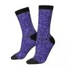 Chaussettes masculines pourpre paisley chaussettes hommes femmes polyester bases personnalisables drôles