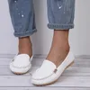 Vrouwenschoenen 2023 Spring herfst Casual platte slips rond teen denim loafer plus size jeans zapatos mujer 240426