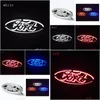 Adesivi per auto 5D LED LOGO LAMPAGGIO 14.5CMX5.6 cm per Ford Focus Mondeo Kuga Badge Luci laser Luci laser 3D Emblema posteriore Sticker Ghost Shadow Drop Deli Otcoj