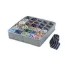 Boîte de rangement carrée Organisateur de tissu non tissé amovible pour les chaussettes de sous-vêtements à la maison Classe de finition Gray 8 5WZ P I7SQC6774981