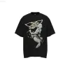 Herr t-shirts High Saint Michael Wash Old Short Sleeve Fashion Vintage Print Couple T-shirt Men