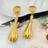 Gold Ploated Lady Fashion Earrings Brass Drop Women Earring Golden Big Lady Banquet Fashion For Girls Hoops Golden Hoop Earrings 240418