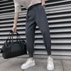 Koreańskie mody Casual Suit Pants 2024 Spring Men Slim Fit Classic Harem Pants Proste dzikie vintage luźne solidne czarne spodnie 240415