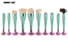 Maange Professional 10pcs Colorful Shell Makeup Brushes Set Foundation Blending Powder Eyeshadow Eyeliner Eyebrow Lip Makeup Tool5570327