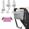 DIAPER Väskor Ny barnvagn förvaringspåse organisator Universal Linen High Capacity Multi Layer Axel Hang Diaper Bag Cup Holder Baby Accessorie D240429