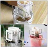 Kitchen Storage Ear-mounted Coffee Stand Bags Hanging Drip Holder Filter Paper Rack Punch Stainless Steel
