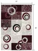 Carpets Durable For Bed Room Red And White Inverse Circles Runner Rug Home Decor