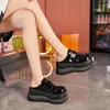 Lässige Schuhe 9cm Pantoffeln Patent Leder Plattform Keilschneider Pumps Sommer Frauen Rom versteckte Heels Sandalen Ladies Mode