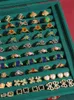 Ringarrings Organizer Tray met Clear Lid 10 slots fluwelen lade invoegen sieraden opbergdoos 240430