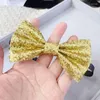 Bow Ties Sequins Boyun Moda meraklıları için sahne Performansları Hafif Bowknot Kravat Kadın ziyafetleri toplantıları resmi