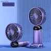 Ventole elettriche porta portatile Electric Summer Essential USB Fan Mini Piccole display digitale Aromatherapywx pieghevole