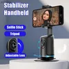 Selfie monopods roreta 2023s Ny professionell universal joint stabilisator automatisk ansiktsspårning selfie stick 360 rotation realtid skytte vlog wx