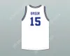 Custom Nay Name Mens Youth / Kids Hal Greer 15 Frederick Douglass Junior et Senior High School Tigers Jersey de basket-ball blanc 1 top cousu S-6XL