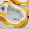 Sıradan Ayakkabı Oeing Yürüyüş spor ayakkabıları Erkekler için İlkbahar/Sonbahar Sarı Yuvarlak Toe Tuval Üst Sevgili Boyut 36-44