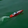RC Boat 30 km/H Racing Speedboat Radio Control Drive Waterproof Dual Motors High-Speed Summer Gifts Concurrerend terug naar school 240417