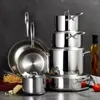 Cookware Sets Tramontina 80116/249DS Gourmet Stainless Steel Induction-Ready Tri-Ply Clad 12-Piece Set NSF-Certified Made In Brazil