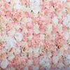 Decoratieve bloemen 3 stks Hydrangea Rose gebogen bloemenwand 40 60 cm Guelder Artificial flowe voering Diy Wedding Festival Tapijt