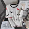 Women's T Shirts 2024 Cartoon Print Kort ärm T-shirt Kvinnor Ins Trendy Nisch Design Slimming Age-Reducing Loose Strate Sweet Cool