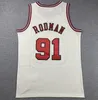 Basketball Dennis Rodman White Red Black Classics Retro Männer Frauen Jugend S-XXL Sport Trikot