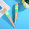 2/4pcs Kawaii Ice Cream Shape Gel Caneta preta preta de 0,5 mm