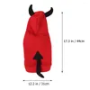 Hundkläder Halloween Devil Pet Clothes Cat Winter Casual Demon Costume Fleece Hooded Coat Jumpsuits Rompers Charming