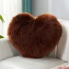 Kussen liefde hart vorm pluizige worp fuzzy long faux bont decoratieve bank auto thuiskantoor pluche