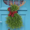 Flores decorativas Creative Christmas Wreath Wreath Aitles Festival Festival Party Decoration Door pendurando ornamentos